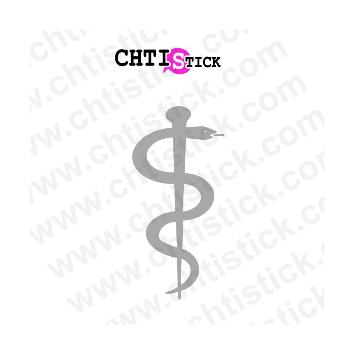 STICKER CADUCÉE INFIRMIÈRE DÉPOLI