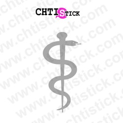 STICKER CADUCÉE INFIRMIÈRE DÉPOLI