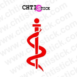 STICKER CADUCEE MEDICAL