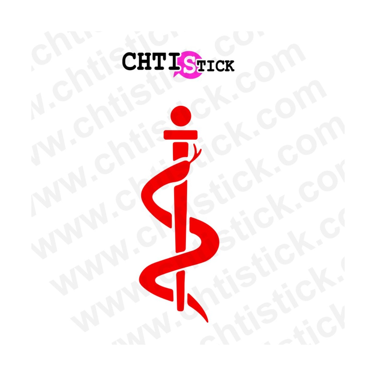 Sticker caducée mécical XL