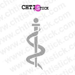 STICKER CADUCÉE INFIRMIÈRE DÉPOLI 03