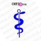 STICKER CADUCEE INFIRMIERE MEDICAL
