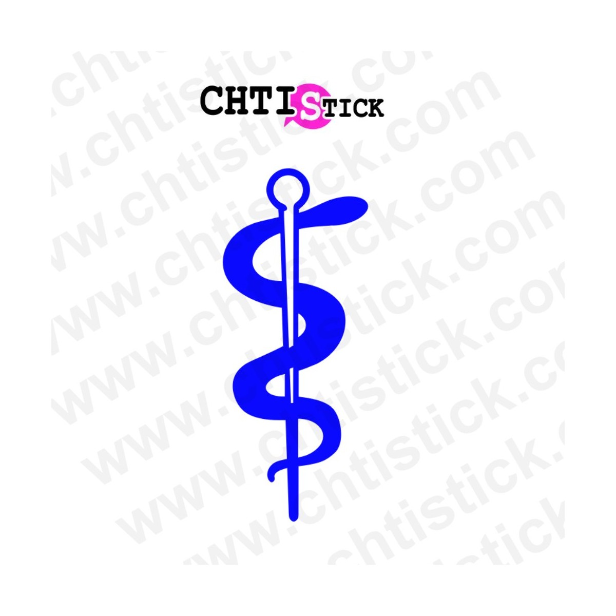 STICKER CADUCEE INFIRMIERE MEDICAL