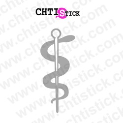 STICKER CADUCÉE INFIRMIÈRE DÉPOLI 02