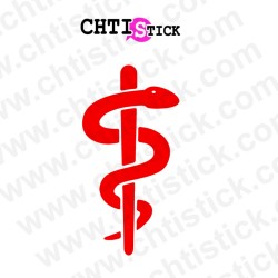 STICKER CADUCEE INFIRMIERE INFIRMIER