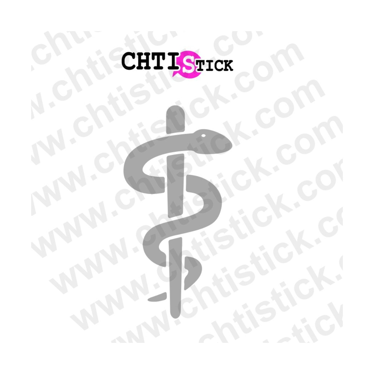 Caducée médical dépoli