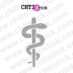 Caducée médical dépoli