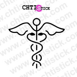 AUTOCOLLANT CADUCEE MEDICAL DES