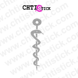 Stickers caducée médical dépoli