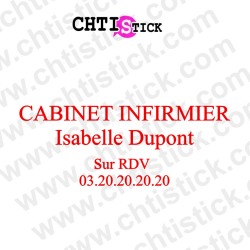 chtistick LETTRAGE ADHESIF CABINET INFIRMIER 01