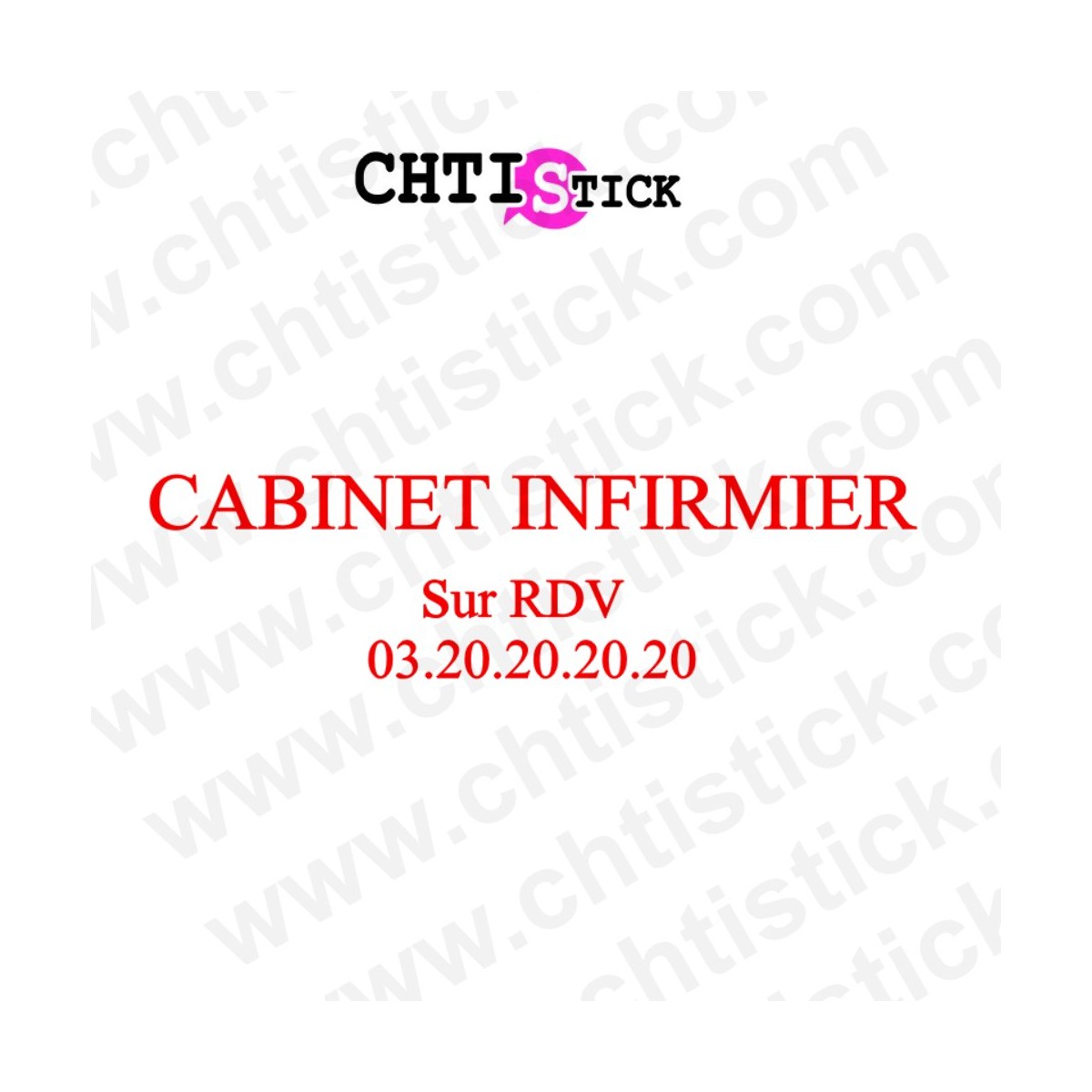 chtistick LETTRAGE ADHESIF CABINET INFIRMIER 02