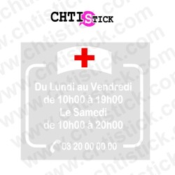 STICKER HORAIRES INFIRMIERE