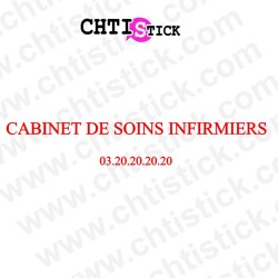 chtistick Autocollant lettrage infirmier