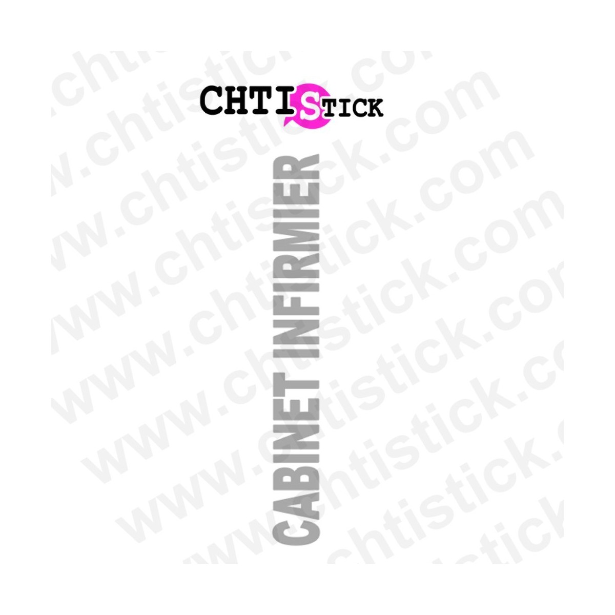 chtistick Autocollant Cabinet infirmier XL vertical
