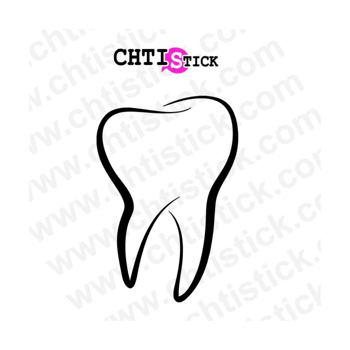 chtistick STICKER DENTISTE