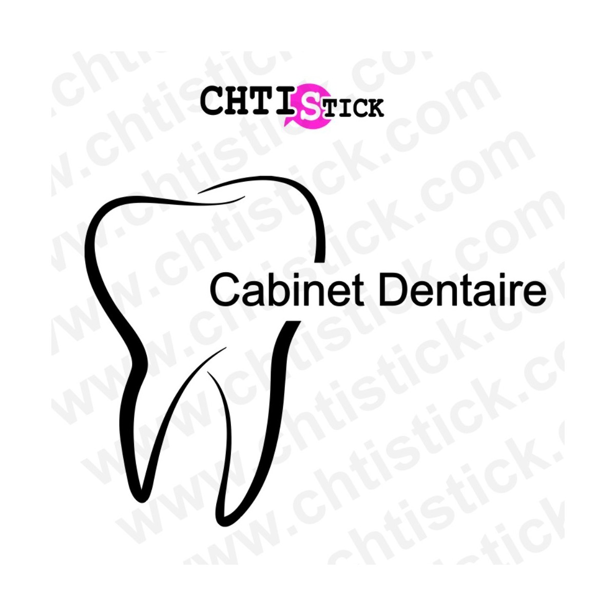 chtistick STICKER DENTISTE PERSONNALISABLE