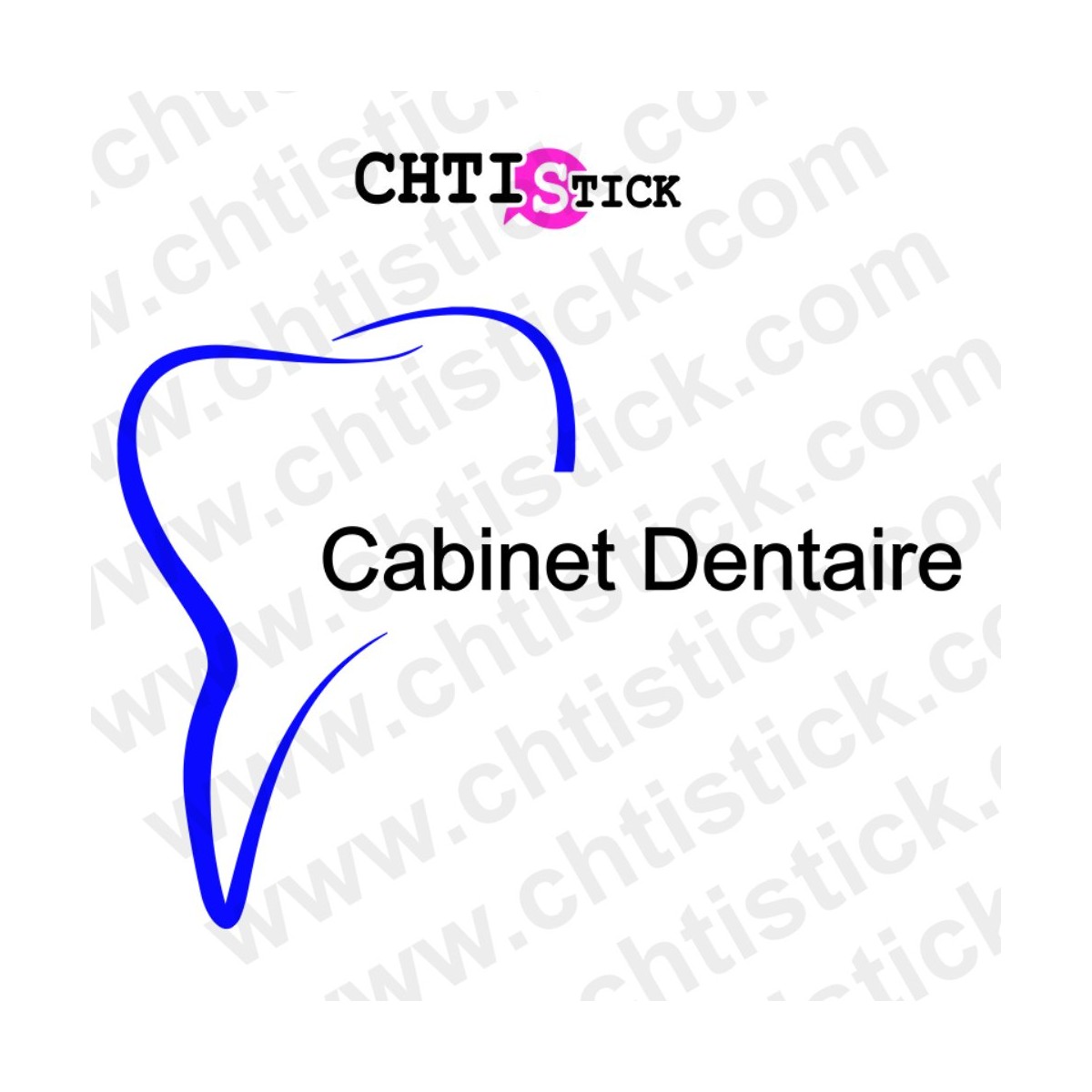 chtistick STICKER DENTISTE PERSONNALISABLE 2