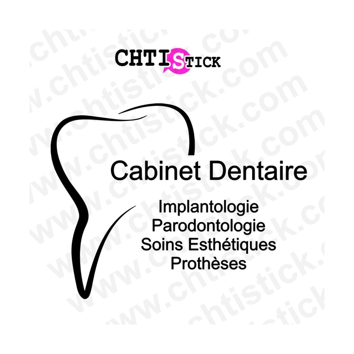chtistick STICKER DENTISTE CLIENT