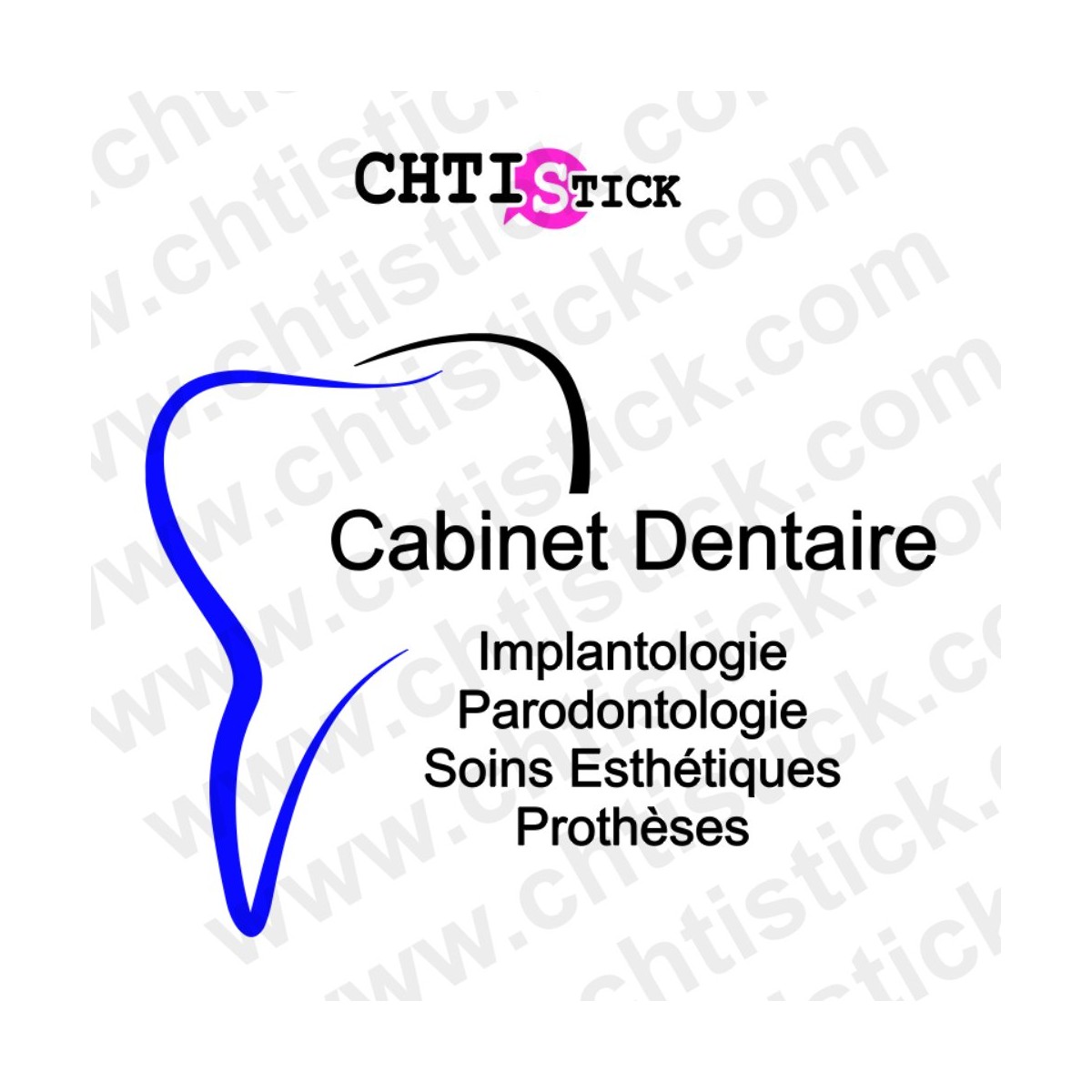 chtistick Stickers dentaire personnalisé