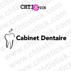 chtistick Autocollant Cabinet Dentaire – Sticker Dent