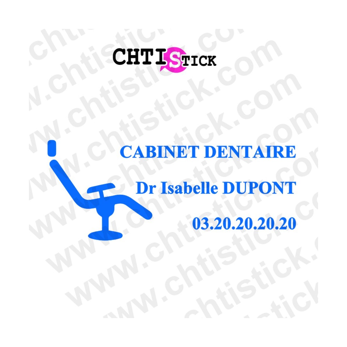 LETTRAGE CABINET DENTAIRE FAUTEUIL