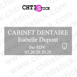 chtistick Autocollant cabinet dentaire dépoli dent