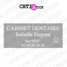 chtistick Autocollant cabinet dentaire dépoli dent
