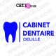 chtistick Sticker Cabinet Dentaire – Nom et Dent pour Vitrine