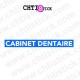 chtistick Lettrage cabinet dentaire sur fond
