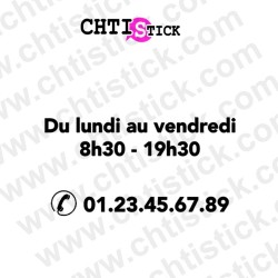 Stickers horaires Téléphone