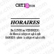 chtistick STICKER HORAIRES D'OUVERTURE