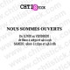 chtistick Stickers horaires magasin