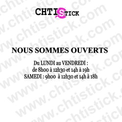 Stickers horaires magasin