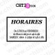 STICKER HORAIRES D'OUVERTURE