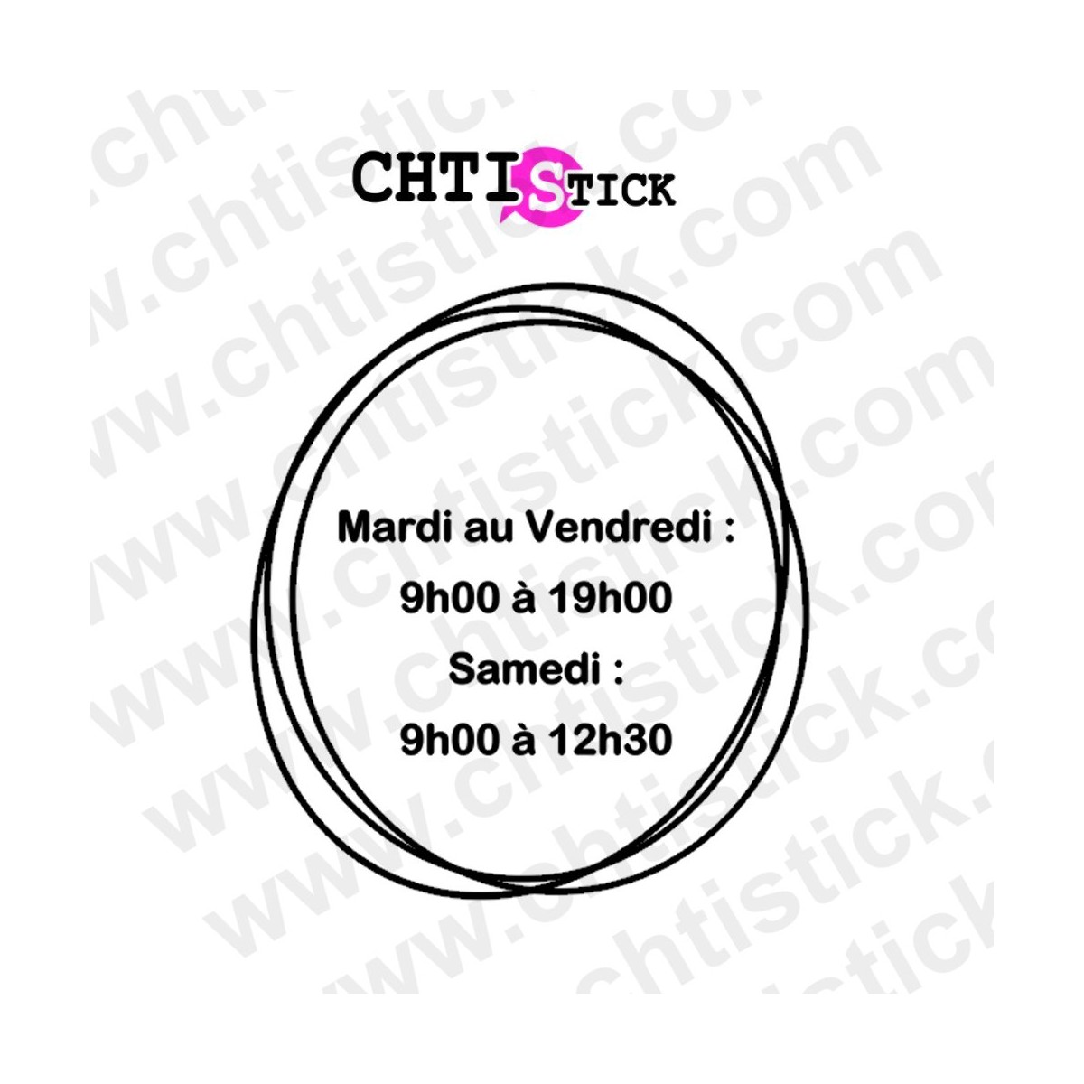 Horaire vitrine de magasin