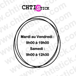 Horaire vitrine de magasin