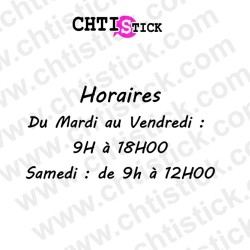 STICKER HORAIRES petit format