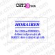 chtistick Autocollant horaires vitrine 