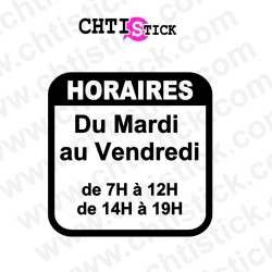 Stickers horaires magasin I vitrine