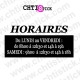 STICKER HORAIRES DE MAGASIN