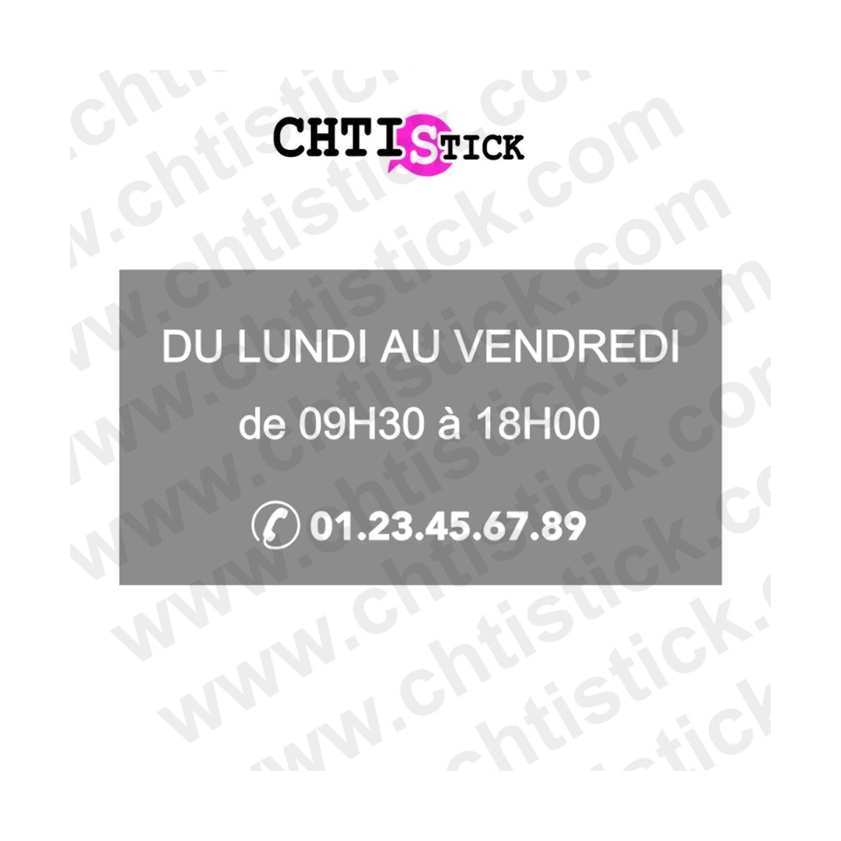 STICKER HORAIRES MAGASIN