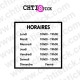 Horaires magasin autocollant