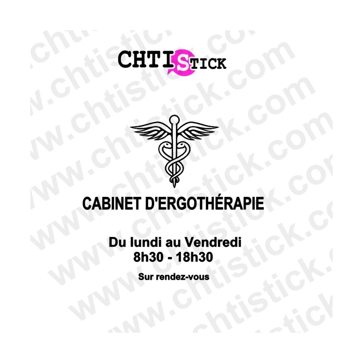 Horaires ergoterapeute autocollant