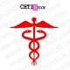 chtistick STICKER CADUCEE OSTEOPATHE