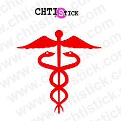 chtistick STICKER CADUCEE OSTEOPATHE