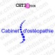 chtistick Autocollant Osteopathe