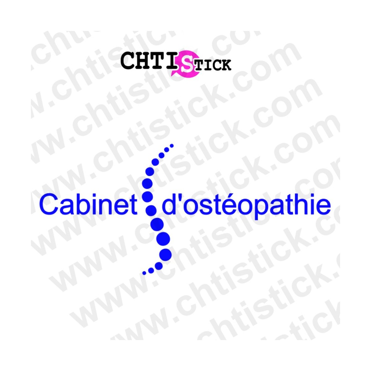 chtistick Autocollant Osteopathe
