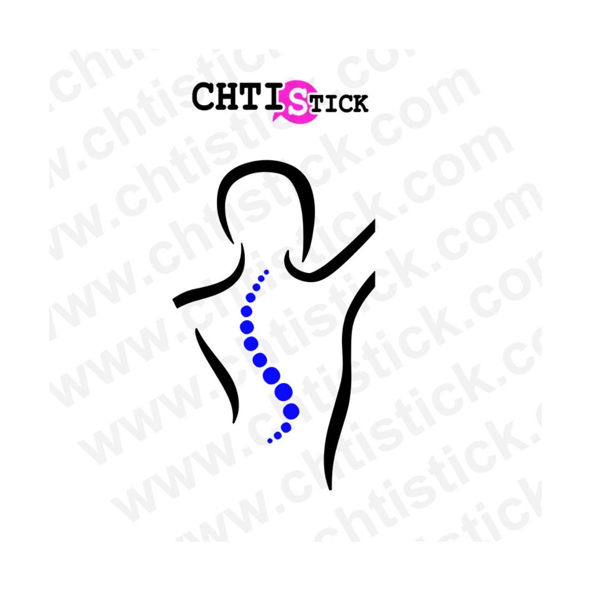 chtistick Autocollant kinésithérapeute ostéopathe