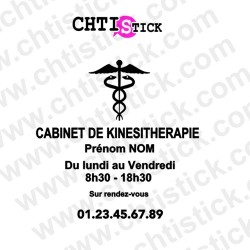 Stickers Horaires Kinésithérapeute