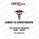 Horaires kinésithérapeute autocollant